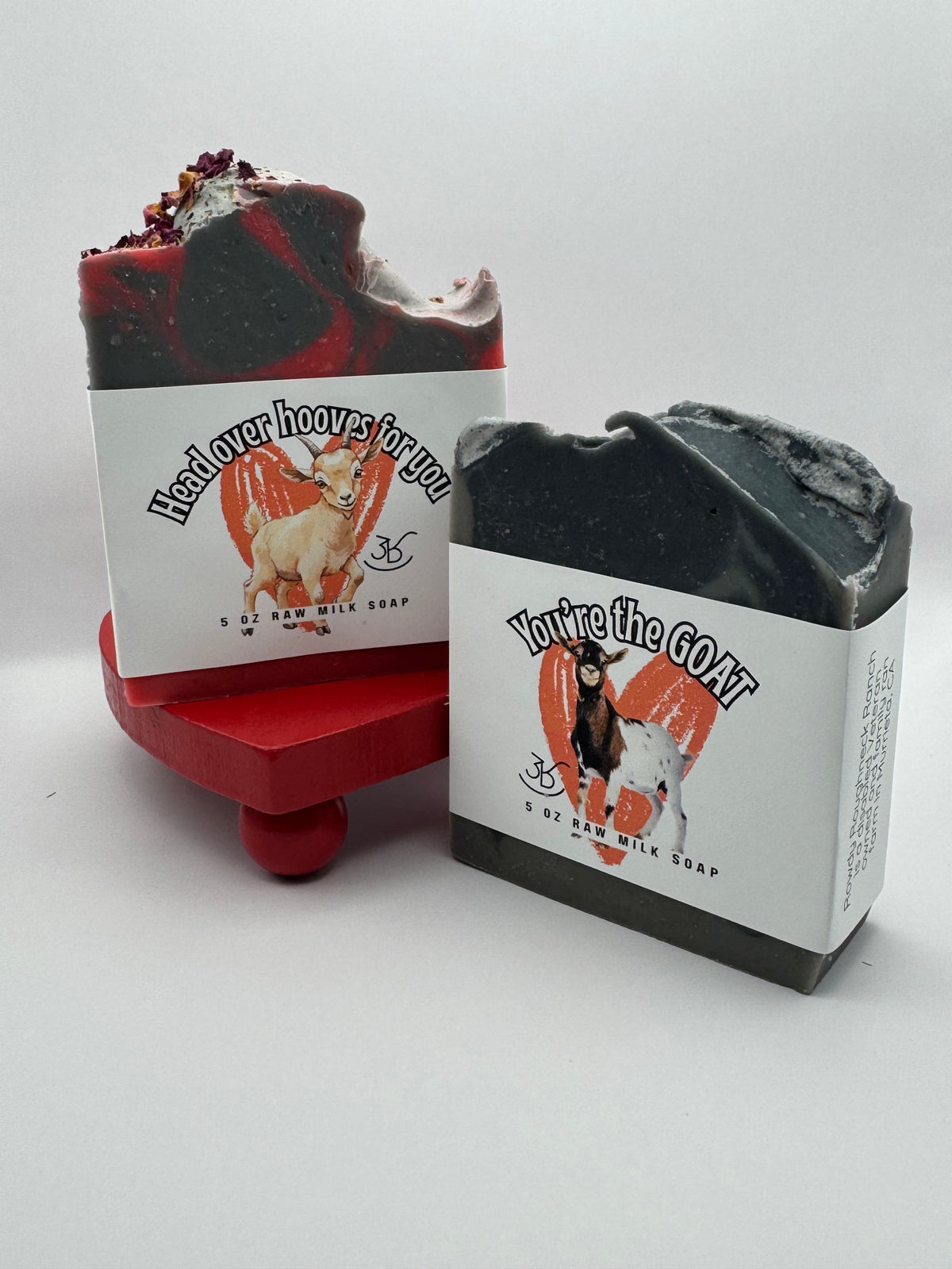 Love themed raw milk soaps