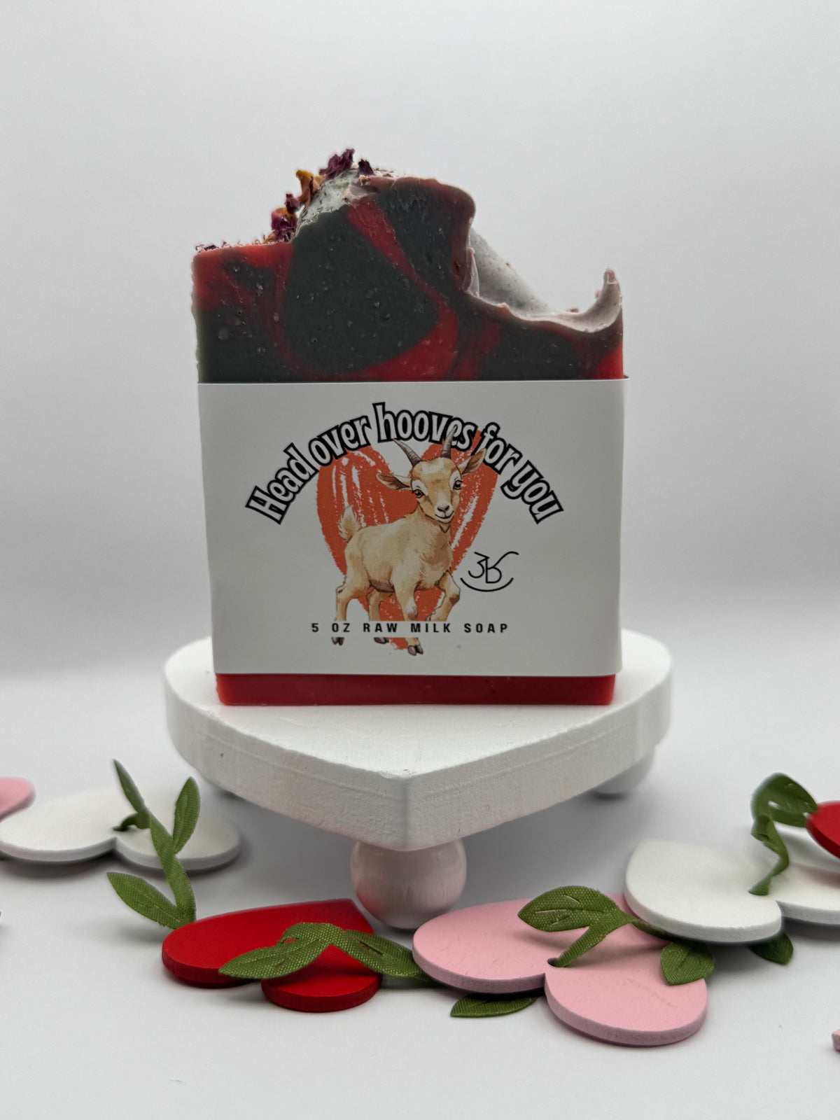 Love themed raw milk soaps